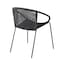 Armen Living Snack Indoor Outdoor Stackable Steel Dining Chair with Black Rope, PK2 LCSNSIBL - alternate 5